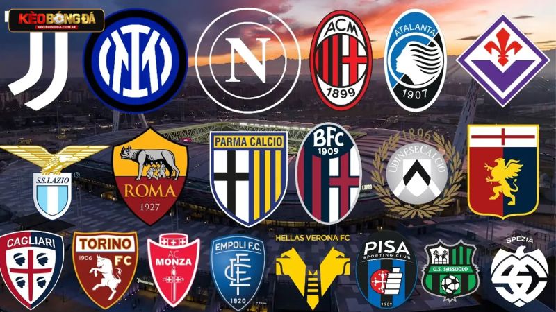 Có tổng cộng 20 đội bóng sẽ cùng nhau thi đấu tại Serie A Có tổng cộng 20 đội bóng sẽ cùng nhau thi đấu tại Serie A